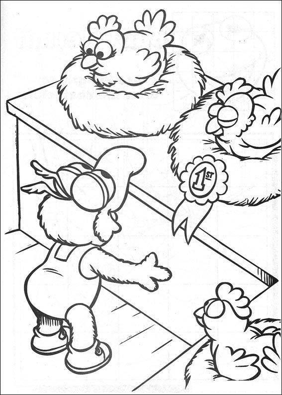 Plansa de colorat cu Bebelusi Muppet 12 4